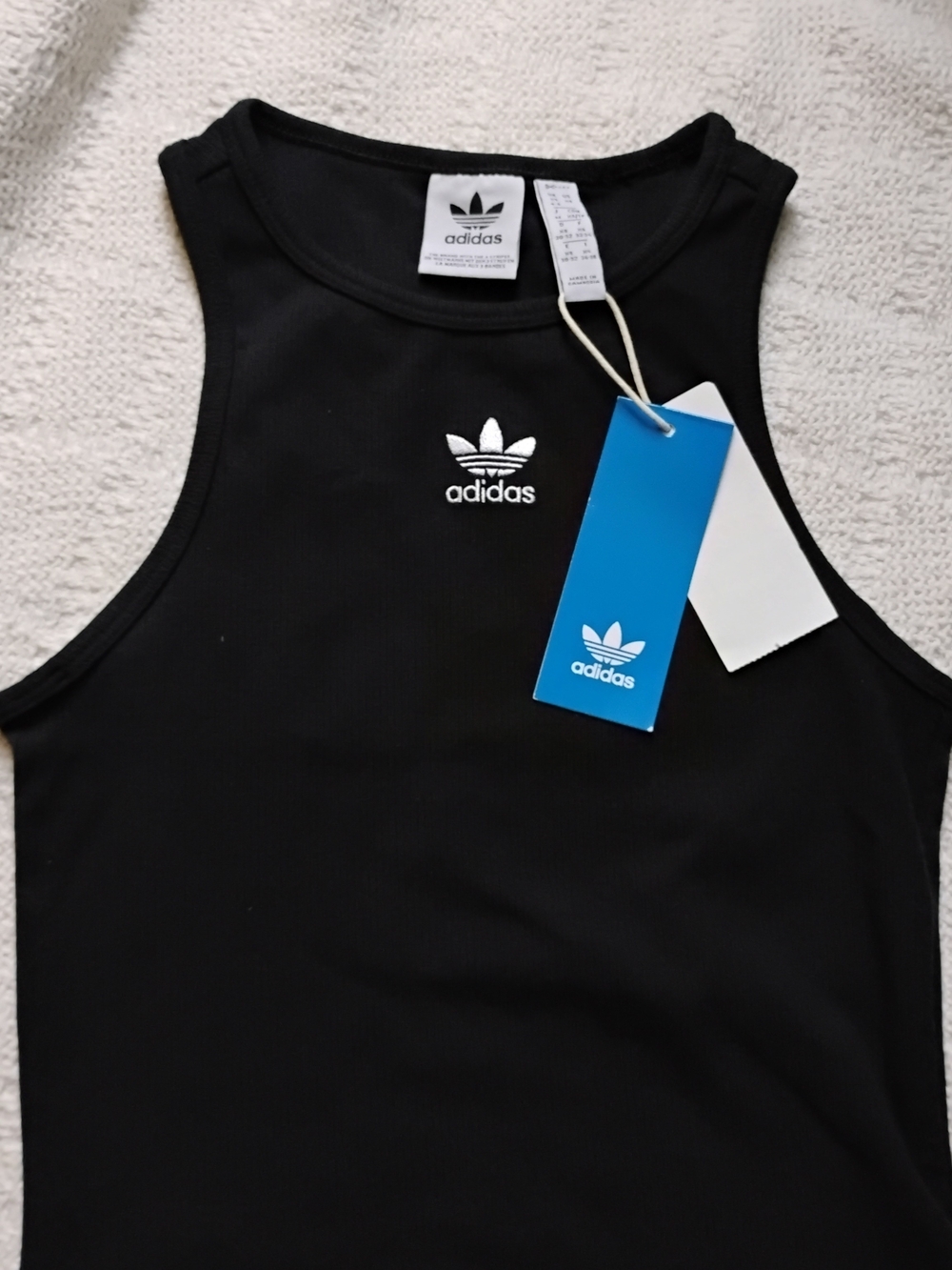 Adidas Black Ribbed Tank Dress with Trefoil Logo - Picture 4 of 8